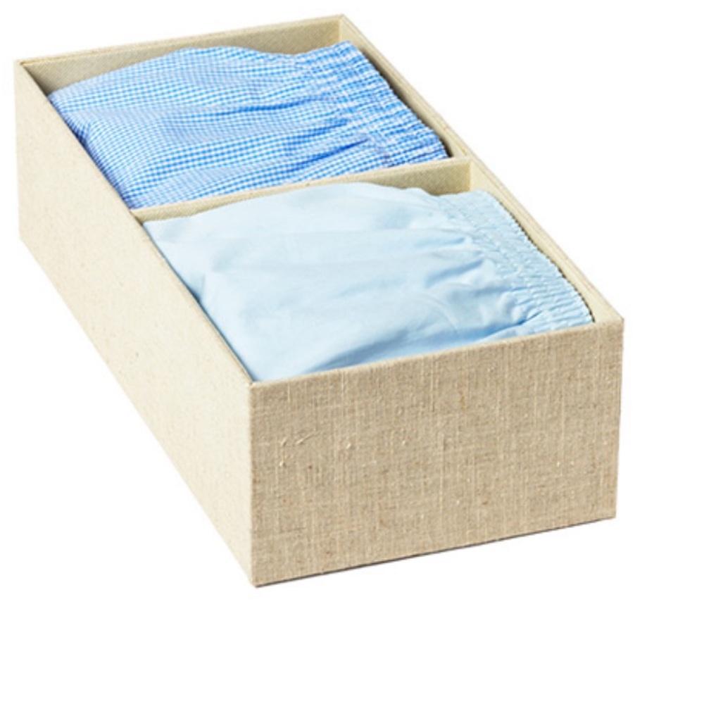 NWT Cambridge 2-Section Drawer Organizer Linen, Brown (looks like tan)